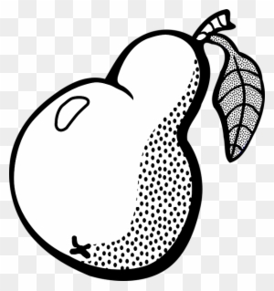 Pear Clip Art Black And White Download - Grapes Black And White - Full