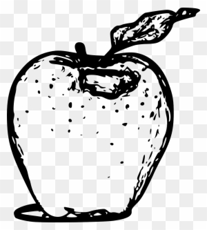 Apple Fruit Leaf Png Image - Apple Line Art