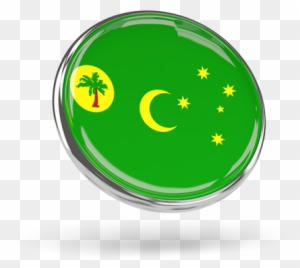 Illustration Of Flag Of Cocos Islands - (d Pin) 25mm Lapel Pin Button Badge: Keeling Flag
