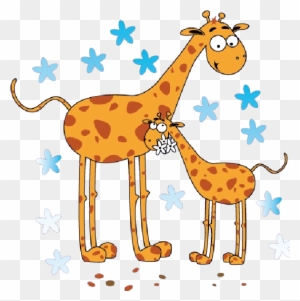 Giraffe Cartoon Animal Images - Sticker Girafes Et Étoiles