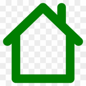 Green Home 2 Icon - Home Png Icon In Gray Color