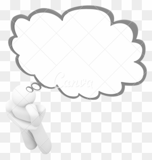 Thought Cloud Thinker Blank Copy Space Thinking Person - Thought Bubble Question Mark