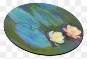Monet Water Lilies Round Mousepad - Rnk Shops Water Lilies #2 Cube Pouf Ottoman