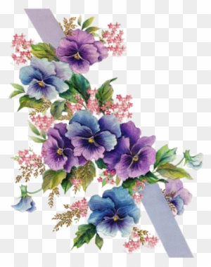 Flowers - Vintage - Happy Mothers Day Pansies
