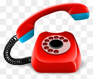 Red Telephone Clip Art Free Vector In Open Office Drawing - Landline Phone Logo Png