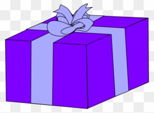 Purple Gift Box Clip Art At Clker Com Vector Clip Art - Clipart Of Gift Box