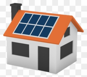 The Sun Powers Our Wind, Weather, And Ocean Currents - House With Solar Panels Cartoon