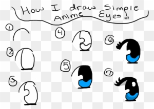 28 Collection Of Easy Eye Drawing Anime - Simple Anime Eyes Step By Step