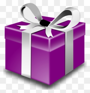 Purple Present Vector - Png Happy Birthday Gift