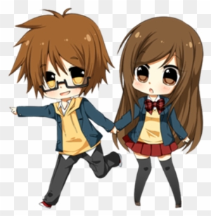 Cute Anime Couple  Anime Chibi Boy And Girl  Free Transparent PNG Clipart  Images Download