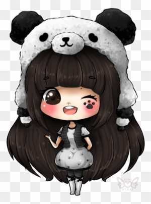 Bonequinhas Kawaii Com Fundos Transparentes, Lindas - Anime Panda Girl Chibi