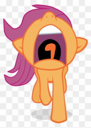 Arcum42, Nose In The Air, Open Mouth, Running, Safe, - Scootaloo Screaming