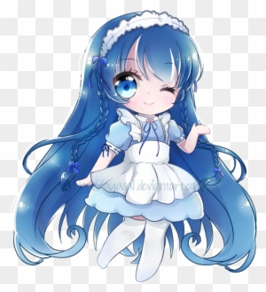 roblox anime girl with blue hair decal download anime cute chibi girl clipart 599080 pikpng