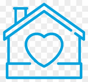 Heart Inside A Home - Open House Icon