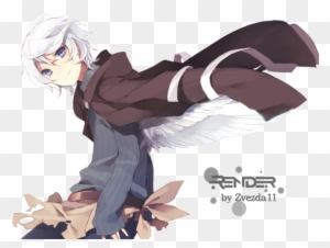 Anime Boy By Zvezda11 - Anime Boy With White Hair And Brown Eyes - Free  Transparent PNG Clipart Images Download