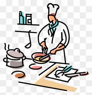 Chief Clipart Line Cook - Chef Preparing Food