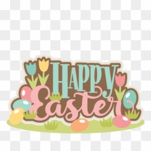 Happy Easter Title - Happy Easter Cute Clipart