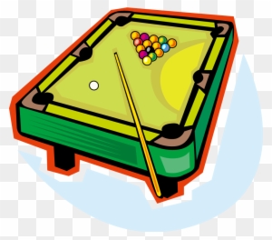 Billiard Table Pool Billiards Clip Art Cartoon Vector - Pool Table Clip Art