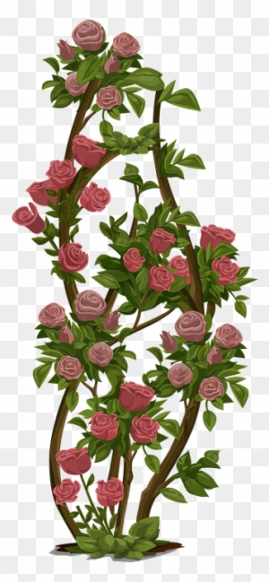 Rose Bush Clipart Rose Garden - Flower Tree Png Hd
