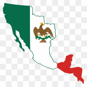 After Events From 1823 1853, Territory Took On Its - First Mexican Empire Flag Map