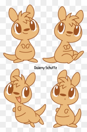 How To Draw A Baby Kangaroo, Baby Kangaroo, Step By - Cute Kangaroo Drawing