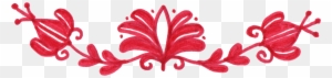 Free Red Flower Drawing Page Divider 3 Png - Red Divider Design Transparent