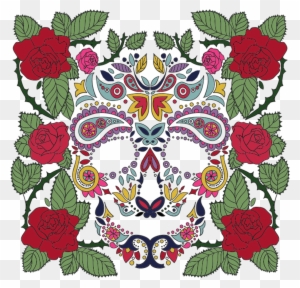 Skull & Roses - Haute Art Designs Decorative Diy Pillow Cover