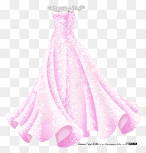 A Sleeveless Pink Gown With A Fitted Bodice And A Full - Draw Sparkles On A Dress