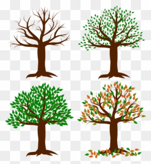 Spring Tree Clipart 20, - Four Seasons Clipart Tree Transparent