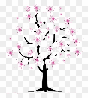 Cherry Blossom Tree Clip Art - Drawing Cherry Blossom Tree