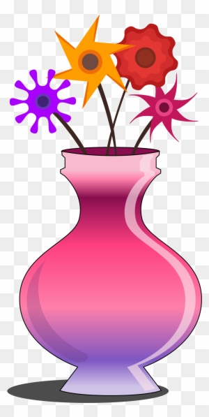 This Free Icons Png Design Of Flower Vase Pink With - Clip Art Vase - Free  Transparent PNG Clipart Images Download