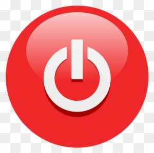 Illustration Of A Red Power Button Icon - Power Buttons