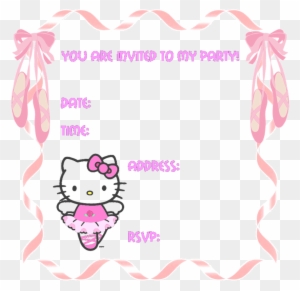 Hello Kitty Party Invitation Templates - Hello Kitty Birthday Invitation Cards