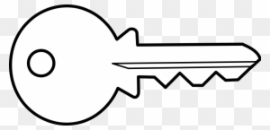 Illustration Of A Key - Black And White Key - Free Transparent PNG ...