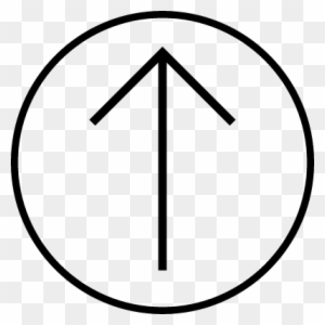 Arrow Up Inside A Circle Outline, Ios 7 Symbol Vector - Ios