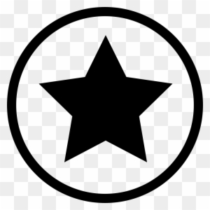 Star Black Shape In A Circle Outline Favourite Interface - Star Wars Republic Symbol