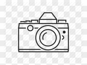 Dslr Clipart Outline - Vintage Camera Outline Png