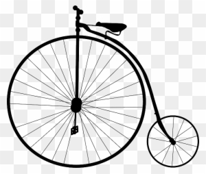 Cycle Old, Silhouette, Cartoon, Bikes, Transportation, - Penny Farthing Bicycle