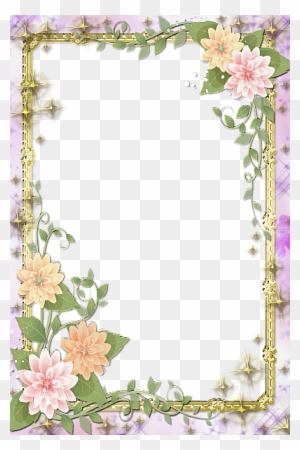 Transparent Flowers Frame Http - Flowers Borders And Design