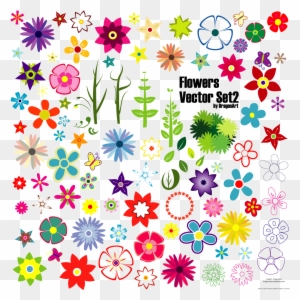 Free Flower Vector Graphics - Spring Pattern