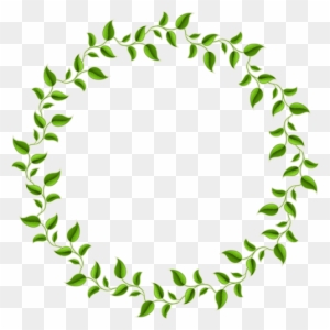 Get Transparent Background Leaf Circle Border Png Gif