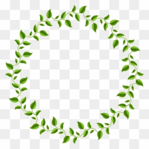 Green Leaves Plants Frames - Transparent Leaf Circle Border