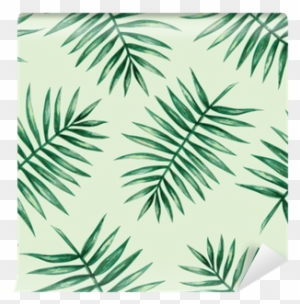 Watercolor Tropical Palm Leaves Seamless Pattern - Graphic Palm Pattern