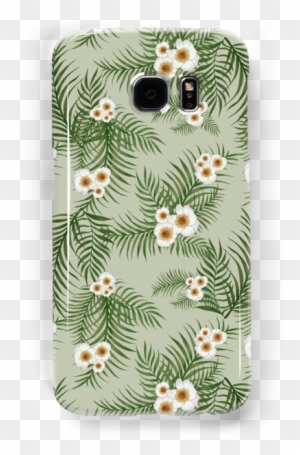 Seamless Pattern Design With Hand Drawn Leaves And - Mobile Phone Case