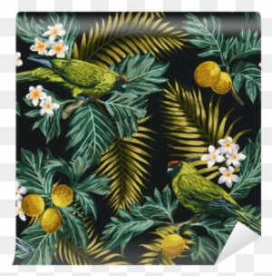 Seamless Tropical Pattern With Leaves, Flowers And - Sleeve Duo For Apple Macbook Pro 13" - Black/leaf Pattern5