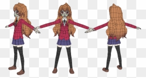 Anime Drawing 3d Modeling Clip Art - 3d Model Anime Girl