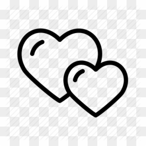 Double Hearts, Hearts, Love, Marriage, Romance, Wedding - Double Heart Icon Png