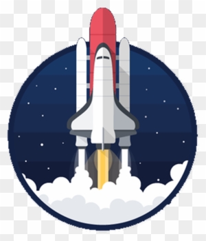Rocket Launch Illustrator Illustration - Space Shuttle Flat Design