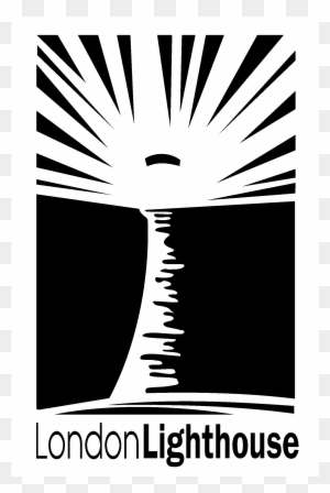 London Lighthouse Logo Black And White - Icon Design