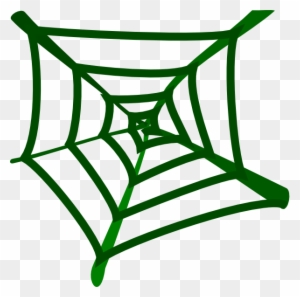 Green Spider Web Clipart